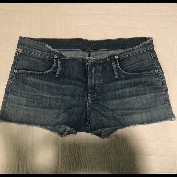 Rare Citizens of Humanity (CoH) Jean Cutt-off Shorts with Raw Waist Size: 28 - Picture 1 of 6